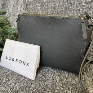Lo & Sons Pearl Crossbody Dark Grey
